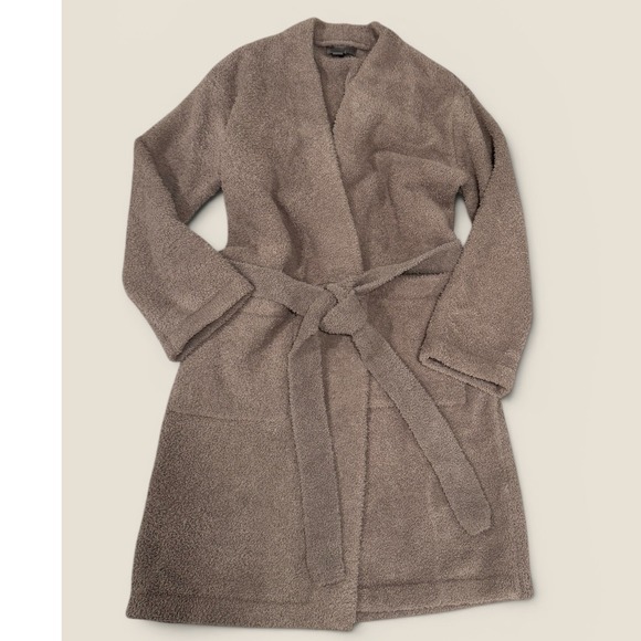 Barefoot Dreams Other - Barefoot Dreams CozyChic Robe Taupe Brown XXS/XS Plush Loungewear Wrap Cozy